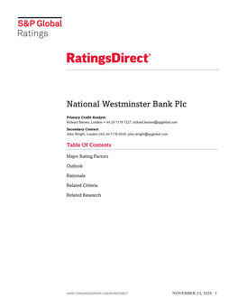 National Westminster Bank Plc