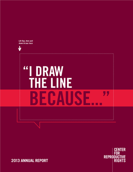 “I Draw the Line Because...”