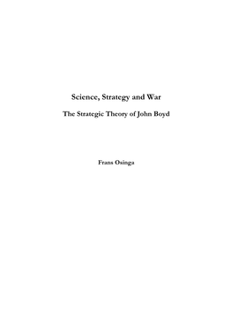 Frans Osinga, Science, Strategy, And