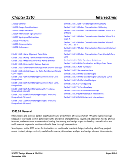 Design Manual 1310 Intersections