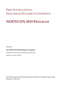 Nodycon 2019 Program