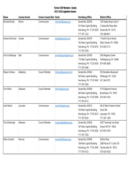 Former CCAP Members - Senate 2017-2018 Legislative Session