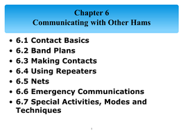 Amateur Radio Technician Class Element 2 Course Presentation