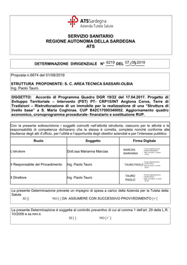 Servizio Sanitario Regione Autonoma Della Sardegna Ats