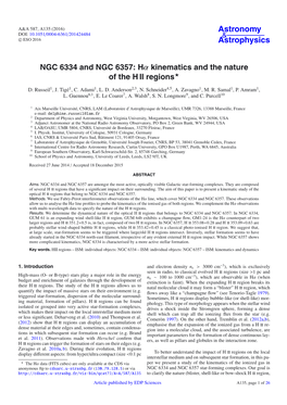 NGC 6334 and NGC 6357: Hα Kinematics and the Nature of the H II Regions