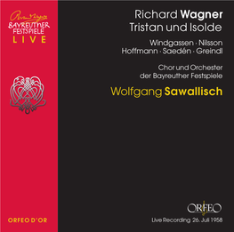 Richard Wagner Tristan Und Isolde Wolfgang Sawallisch