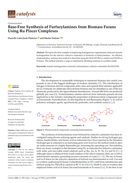 Base-Free Synthesis of Furfurylamines from Biomass