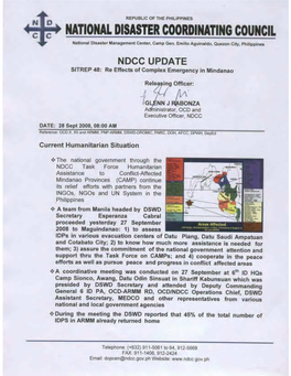 Sitrep 48 NDCC Update Complex Emergency