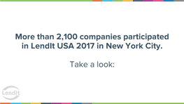 More Than 2100 Companies Participated in Lendit USA