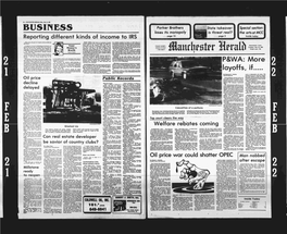 BUSINESS Parker Brothers State Takeover: Special Section: Loses Its M Onopoly Is Threat Real? the Arts at Mcci Reporting Different Kinds of Income to IRS