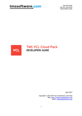 TMS VCL Cloud Pack DEVELOPERS GUIDE