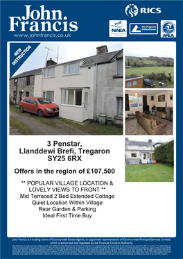 3 Penstar, Llanddewi Brefi, Tregaron SY25 6RX Offers in the Region of £107,500