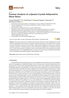 Quartz Crystals Subjected to Shear Stress