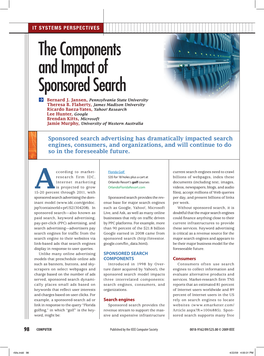 The Components and Impact of Sponsored Search Bernard J