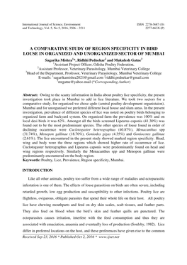 A Comparative Study of Region Specificity in Bird