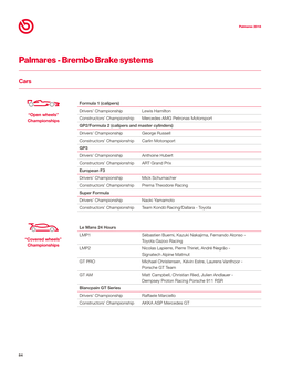 Palmares 2018