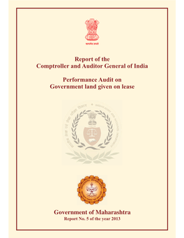 Government of Maharashtra Report of the Comptroller and Auditor