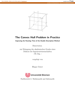 The Convex Hull Problem in Practice Improving the Running Time of the Double Description Method