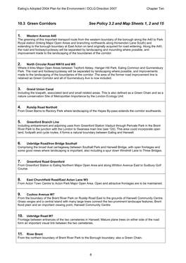 10.3 Green Corridors See Policy 3.2 and Map Sheets 1, 2 and 15