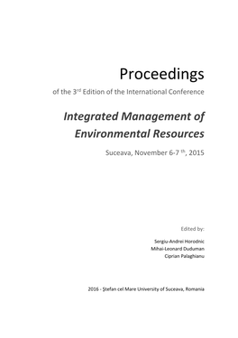 Integrated Management of Environmental Resources