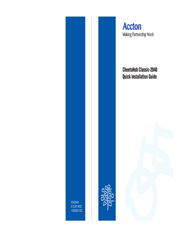 Cheetahub Classic-2040 Quick Installation Guide