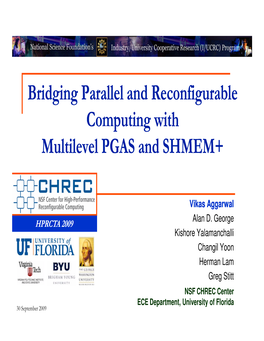 Bridging Parallel and Reconfigurable Computing with Multilevel PGAS and SHMEM+