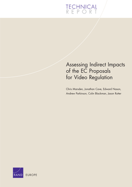 Assessing Indirect Impacts of the EC Proposals for Video Regulation