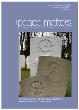 Peace Matters WORKING for PEACE WITHOUT VIOLENCE