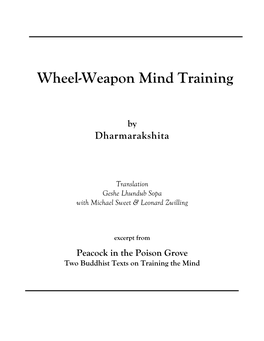 Wheel-Weapon Mind Training