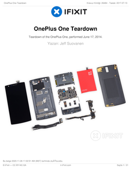 Oneplus One Teardown Kılavuz Kimliği: 26484 - Taslak: 2017-07-13