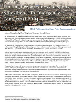 LPRR: Philippines Case Study Policy Recommendations