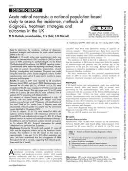 Acute Retinal Necrosis