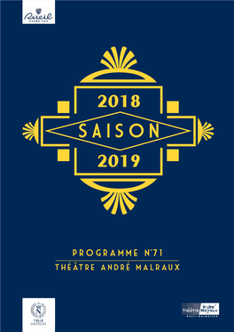 Programme N 71 Theatre Andre Malraux EDITO