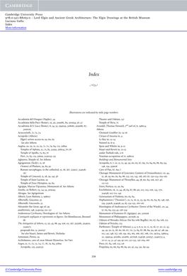 Lord Elgin and Ancient Greek Architecture: the Elgin Drawings at the British Museum Luciana Gallo Index More Information
