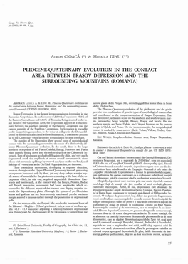 Pliocene-Quaternary Evolution in the Contact Area Between Brasov Depression and the Surrounding Mountains (Romania)