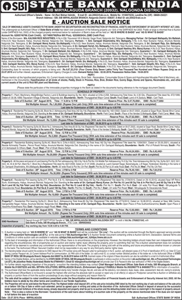 20Th July 2019 SBI E Auction KALYANI RICE INDUSTRIES.Indd