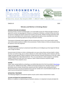 WD DWGB-3-9 Nitrate and Nitrite in Drinking Water