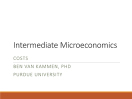 Intermediate Microeconomics