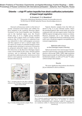 A High PT Carbon Impactite from Shock Coalification/Carbonization of Impact Target Vegetation K