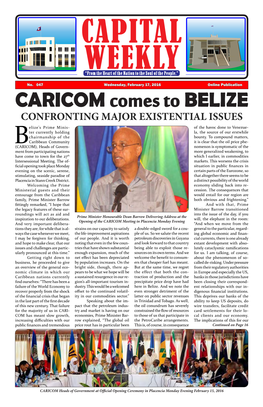 CARICOM Comes Tobelize