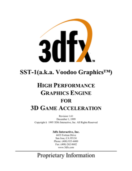 Voodoo Graphics Specification