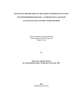 Accounting for the Role of the Public in Democratic States’