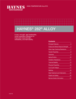 Haynes® 282® Alloy