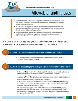 TLC Allowable Funding Uses