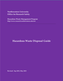 Hazardous Waste Disposal Guide