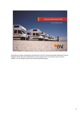 27Nov12 – Thl Annual Meeting 2012 – Chairman | CEO Presentation