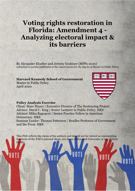 Voting Rights Restoration in Florida: Amendment 4 - Analyzing Electoral Impact & Its Barriers