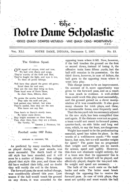 Notre Dame Scholastic Football Review