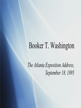 Booker T. Washington