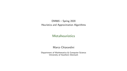 Metaheuristics